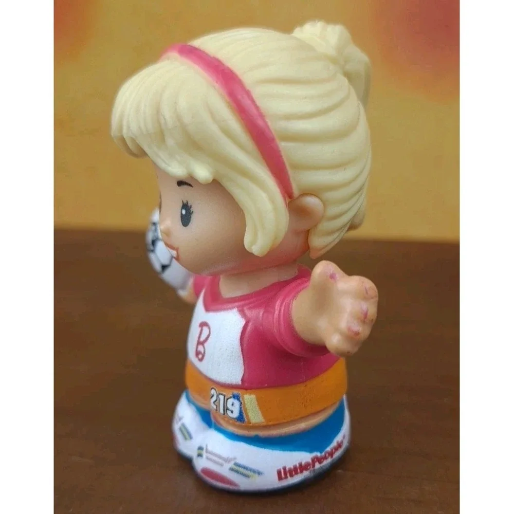 Fisher Price Little People GIRL BARBIE Blonde Soccer Player